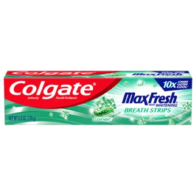 Colgate Max Fresh ব্রেথ স্ট্রিপস ক্লিন মিন্ট টুথপেস্ট 178g