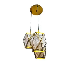 Qulik মডার্ন GildEdge ক্লাস্টার 3 কালার হ্যাঙ্গিং লাইট (QL-8006-3)