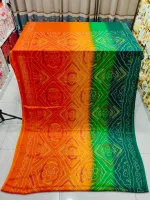 Women's Chunri Print Saree, Saree Only, 5 Colours