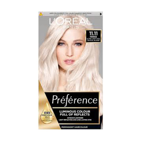 L'Oreal Preference হেয়ার কালার 11.11 Ultra Light Cool Crystal Blonde, হালকা ব্লন্ড শেড