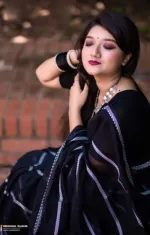 Tangail Half Silk Saree with Running Blouse, 12.5 Haath