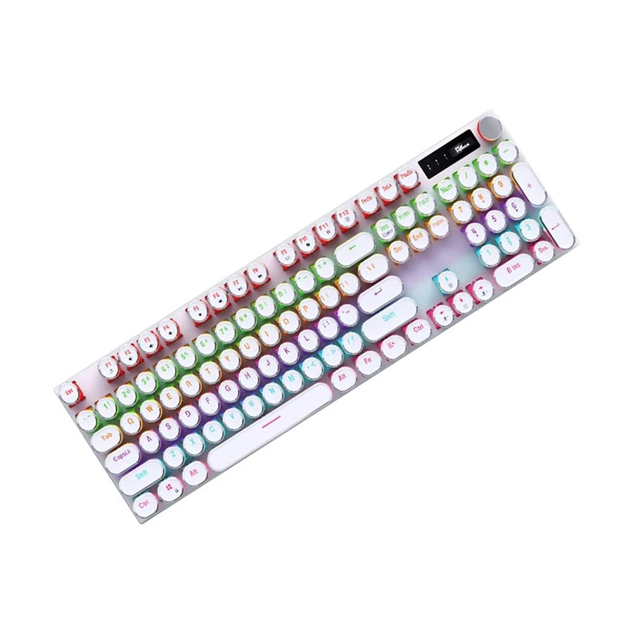 PC Power Punk K110 RGB Hot Swap Blue Switch Mechanical Keyboard, White
