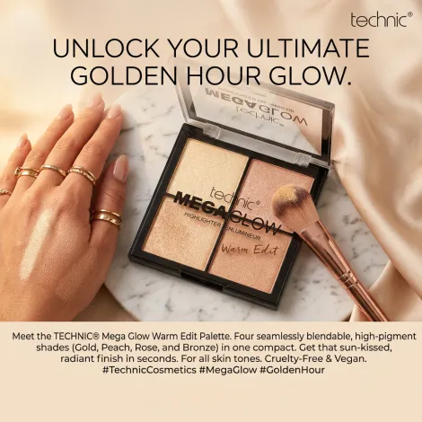 Technic Mega Glow হাইলাইটার - Warm Edit শেড