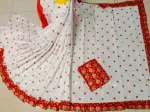 Resham Silk Saree with Screen Print and Blouse Piece