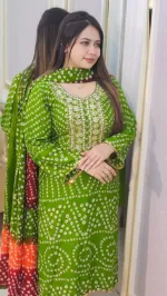 Chunri Boutique Three Piece in Printed Cotton Silk