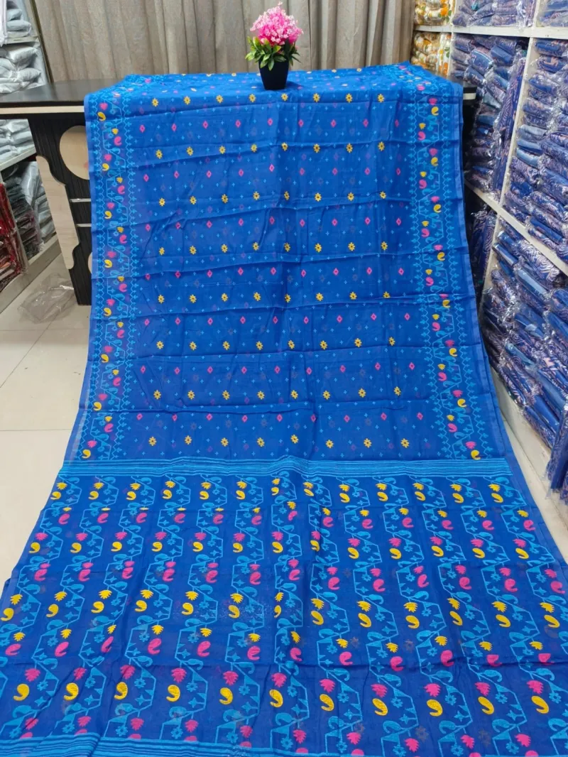 Women's Half Silk Skin Print Saree, 6 Colour Choices