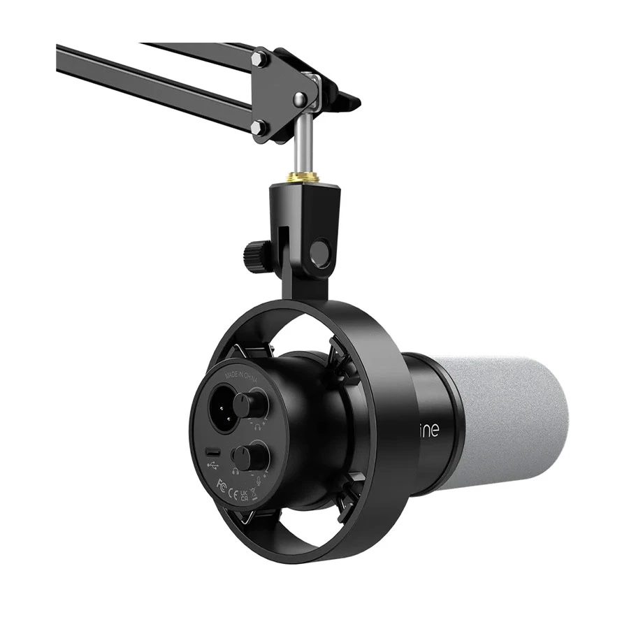 FIFINE AmpliTank K688CT USB/XLR Dynamic Microphone with Boom Arm Stand