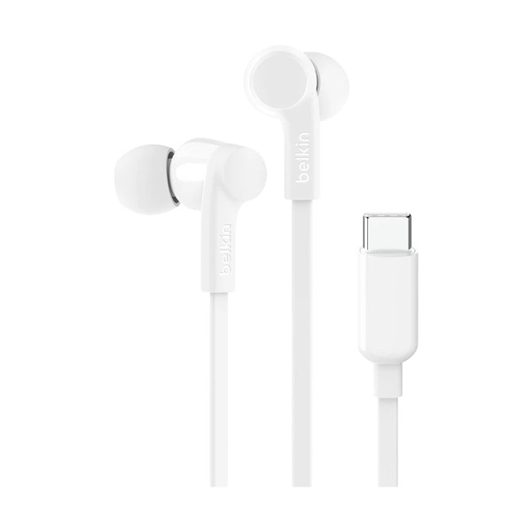 Belkin SoundForm জিথ্রিএইচ০০০০২বিটিডব্লিউএইচটি হোয়াইট ইন-ইয়ার ইয়ারফোন উইথ টাইপ-সি কানেক্টর