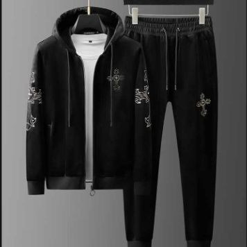 CVC Cotton Hoodie Jacket and Trouser Set, 300 GSM, 6 Colours