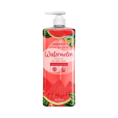 Watsons লাভ মাই স্কিন তরমুজ সুবাসযুক্ত জেল বডি ওয়াশ ১০০০মিলি (Malaysia)