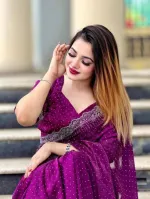 Stone Work Georgette Saree and Matching Blouse, 6 Colours