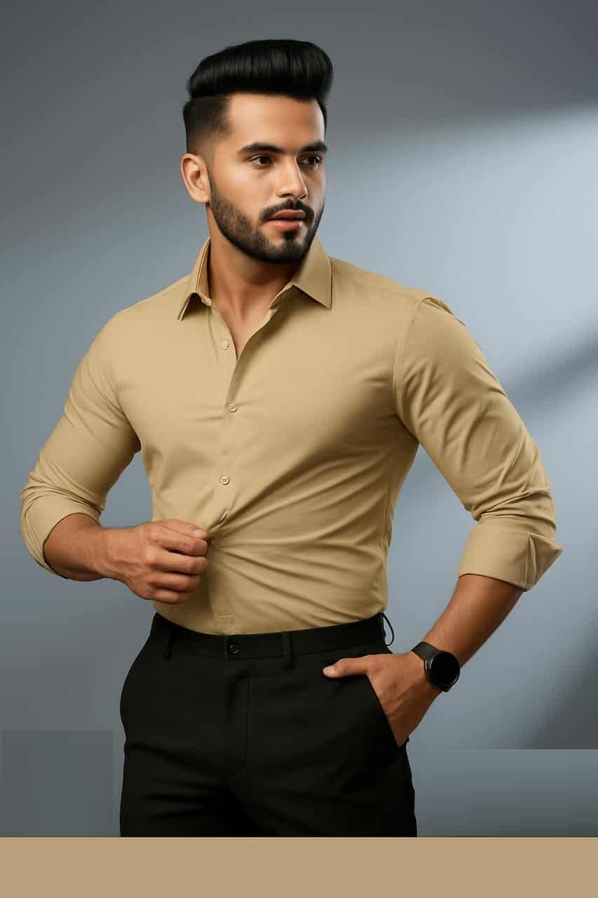 Men's Wrinkle-Free Formal Shirt, Lightweight, Sizes M to XXL