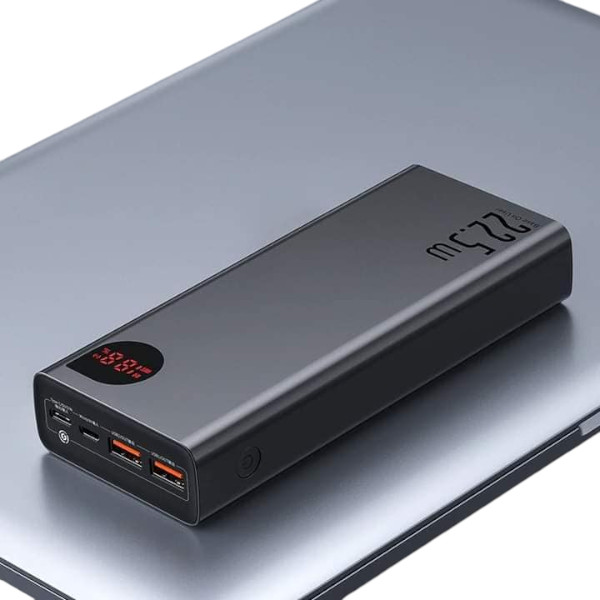 Baseus Adaman 20000mAh 22.5W মেটাল পাওয়ার ব্যাংক, ডিজিটাল ডিসপ্লে – কালো