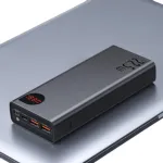Baseus Adaman 20000mAh 22.5W মেটাল পাওয়ার ব্যাংক, ডিজিটাল ডিসপ্লে – কালো