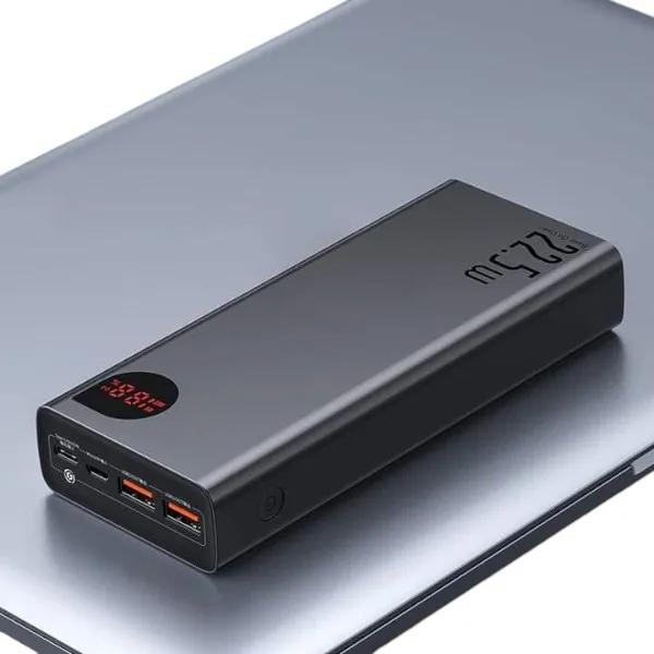 Baseus Adaman 20000mAh 22.5W মেটাল পাওয়ার ব্যাংক, ডিজিটাল ডিসপ্লে – কালো