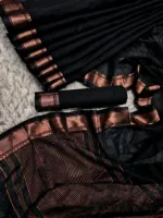 হালকা সুতি নকশী পাড় শাড়ি, ব্লাউজ পিসসহ, 6 রং