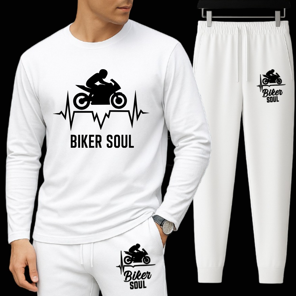 Men's Long Sleeve Drop Shoulder Cotton Combo Set, 3 Colours