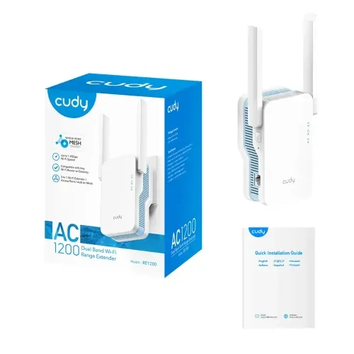 Cudy RE1200 AC1200 1200Mbps ডুয়াল ব্যান্ড মেশ রেঞ্জ এক্সটেন্ডার