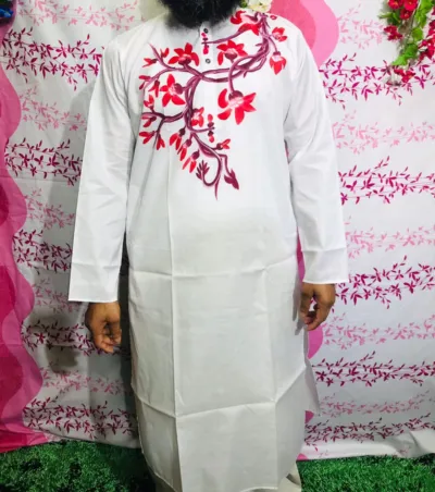ছেলেদের হ্যান্ড প্রিন্ট পাঞ্জাবি, ধুপিয়ান সিল্ক, 6 রং