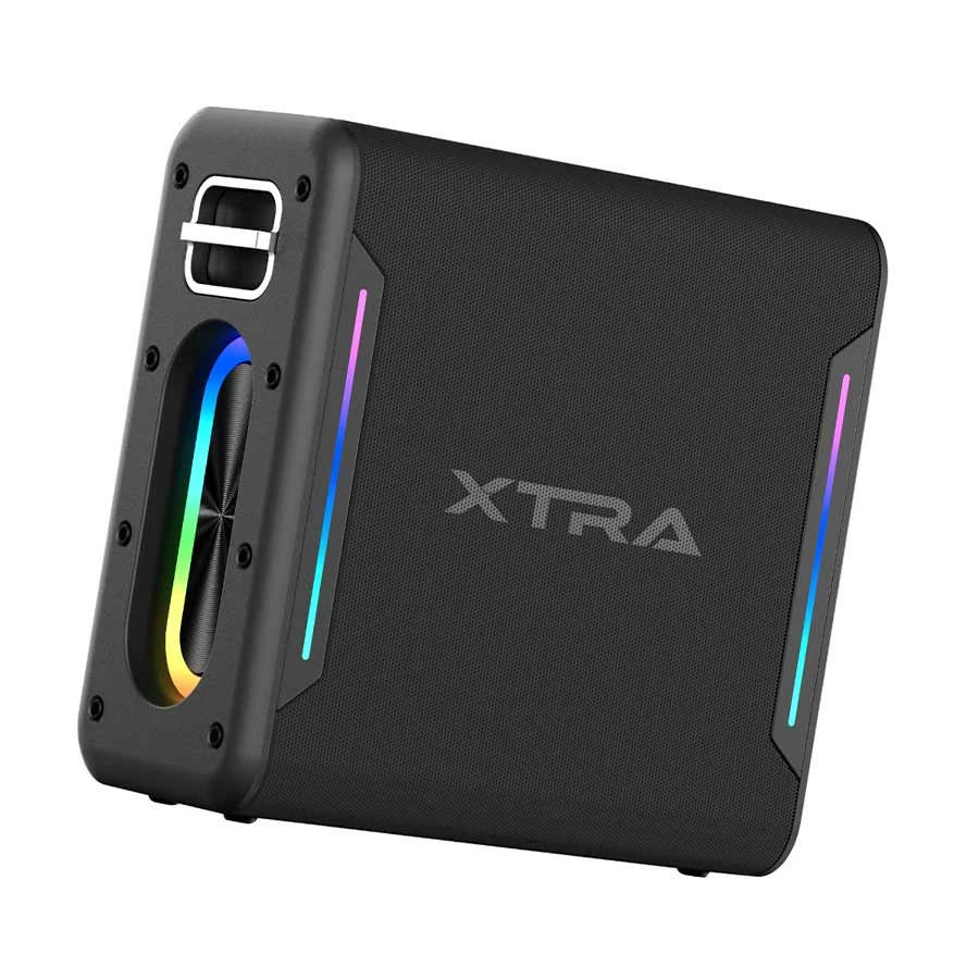 Xtra V100 Pro 60W RGB Karaoke Speaker with 2 Wireless Microphones