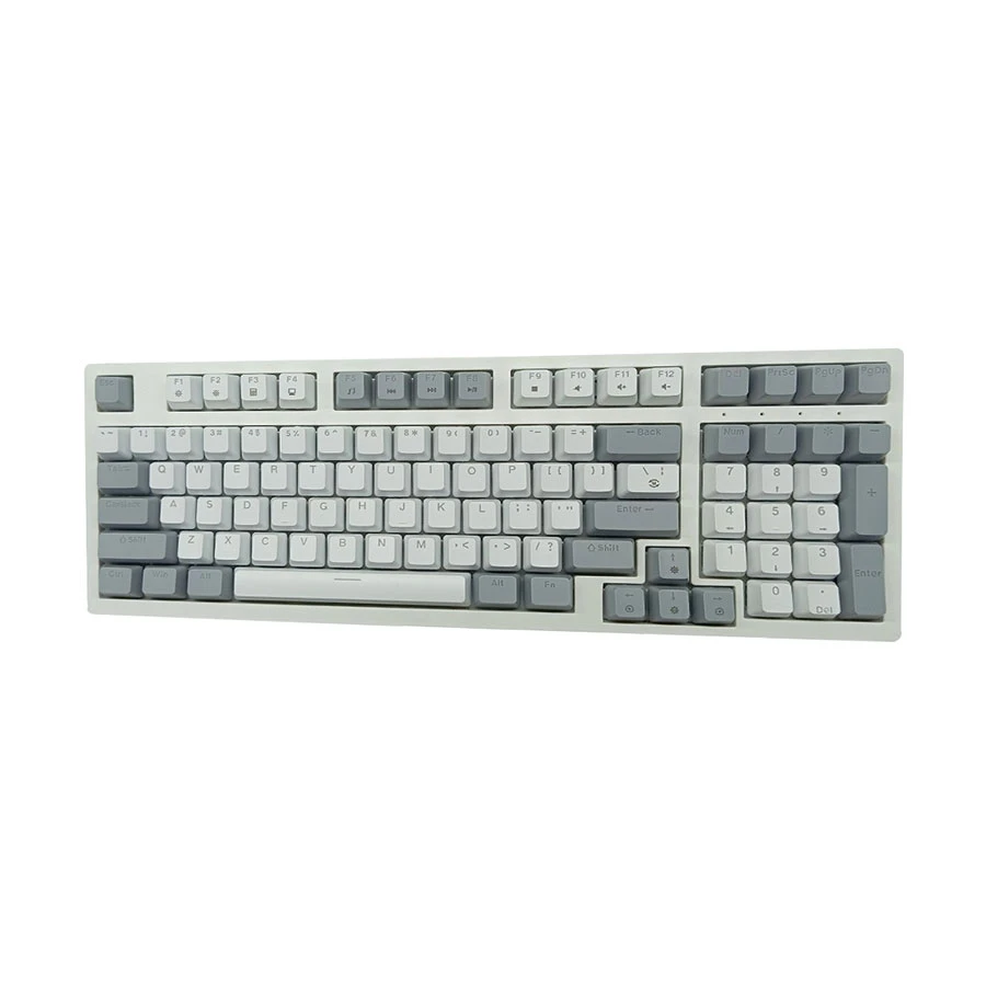 PC Power K98 RGB White & Gray Wired Mechanical Gaming Keyboard