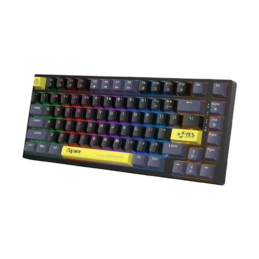 Onikuma G52 RGB Red Switch Mechanical Gaming Keyboard, Blue-Black