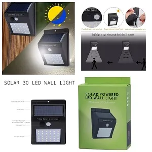 সোলার পাওয়ার 30 LED PIR মোশন সেন্সর ওয়াটারপ্রুফ ওয়াল লাইট