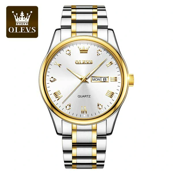 Olevs 5563 চেইন ঘড়ি – (সাদা ডায়াল) পুরুষদের জন্য
