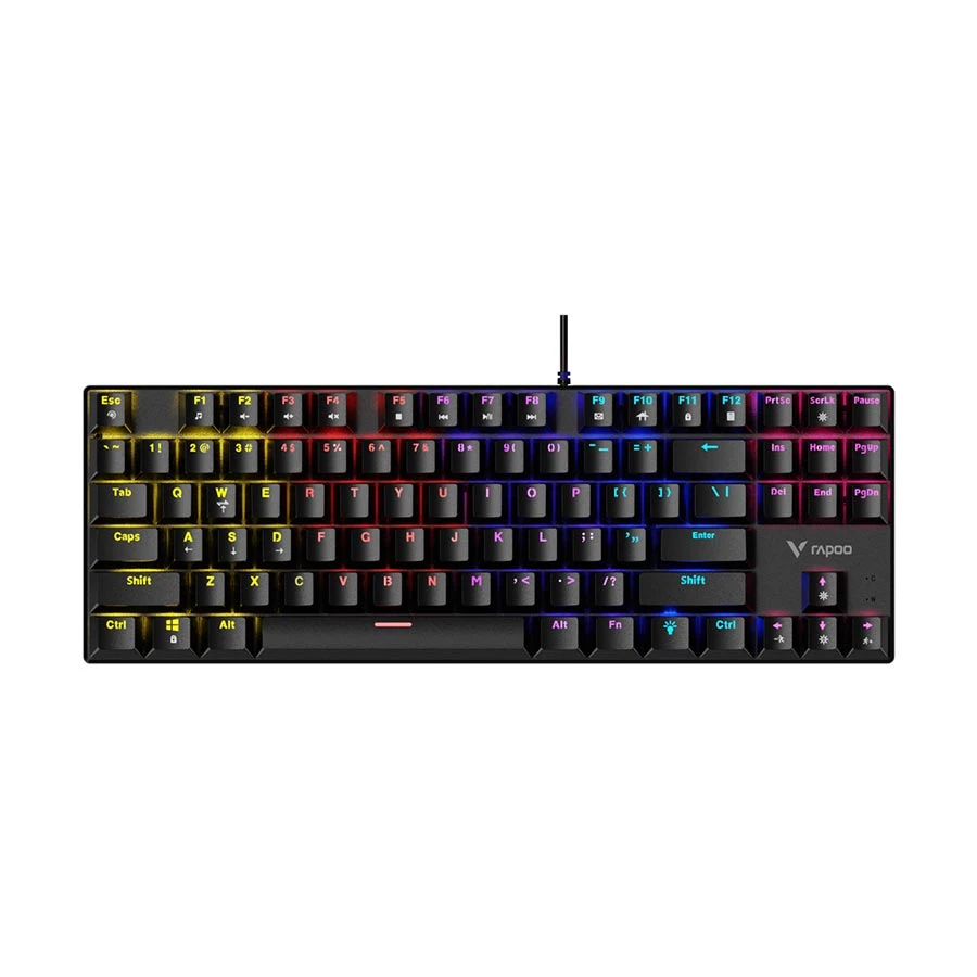 Rapoo GK500-87 Wired (Blue Switch) Black Mechanical Gaming Keyboard