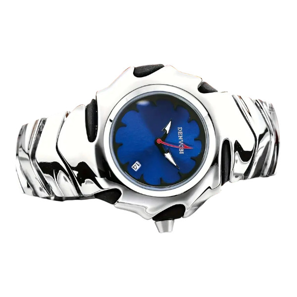 DENVOSI Premium Metal Watch – Bold Design (Blue Dial)