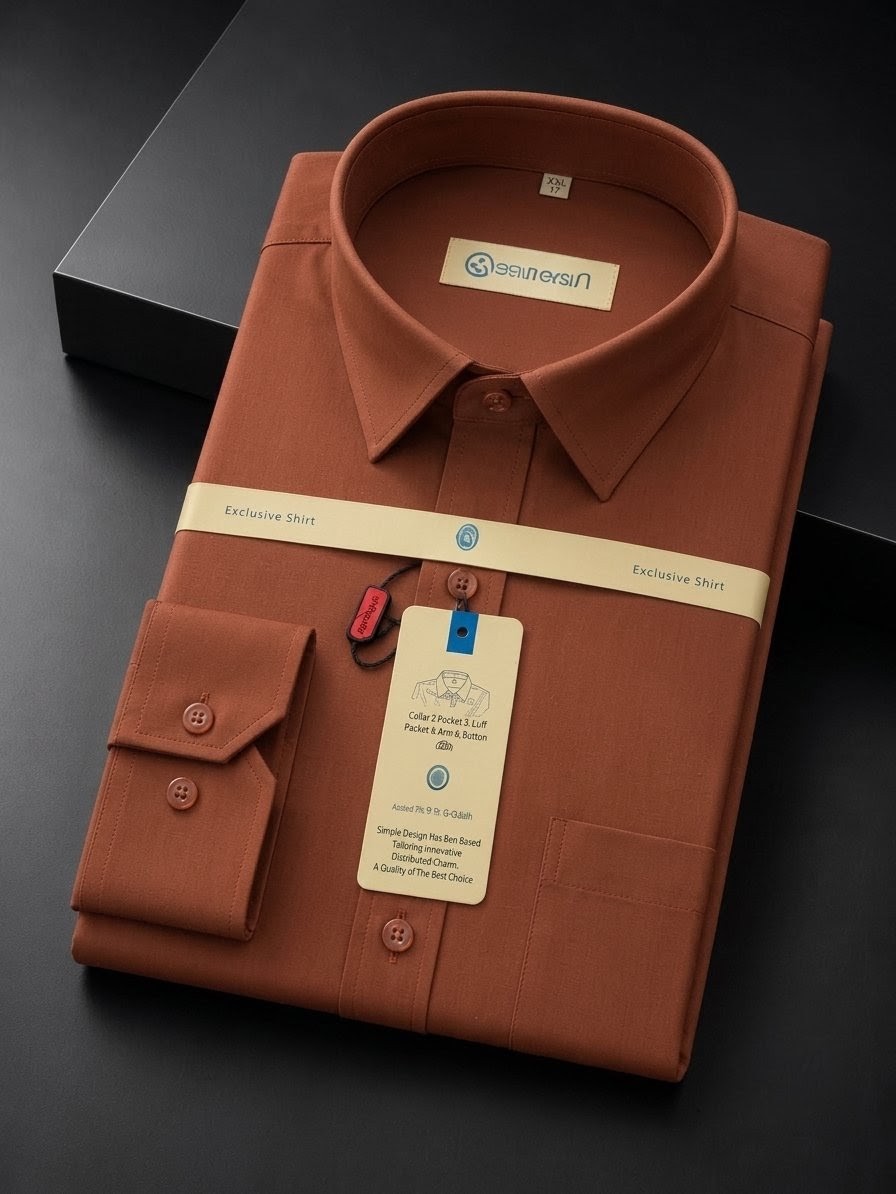 Men's Formal Shirt in Pure Cotton, Chest 42 to 48 Inch