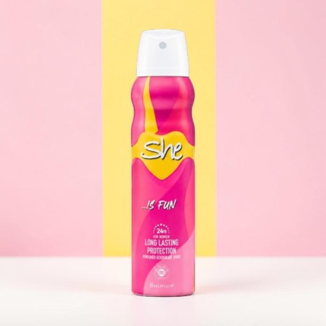 She Is Fun Long Lasting Protection Perfumed Deodorant Spary 150ml (Turkey)