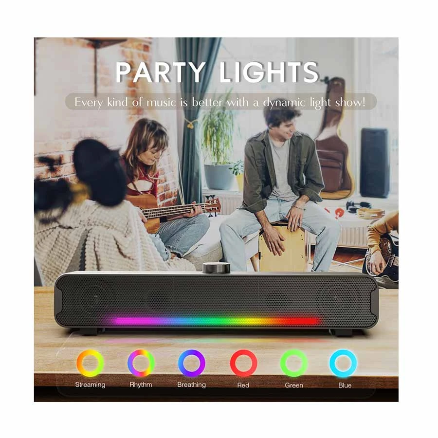 Onikuma L16 RGB Black Bluetooth Soundbar