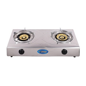 TOPPER A-211 Double Stainless Steel Auto Stove LPG