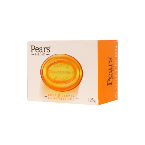 Pears Pure & Gentle ন্যাচারাল অয়েল ট্রান্সপারেন্ট সাবান 125g