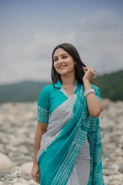 Chanderi Silk Multi-Colour Digital Print Saree, 5 Colours