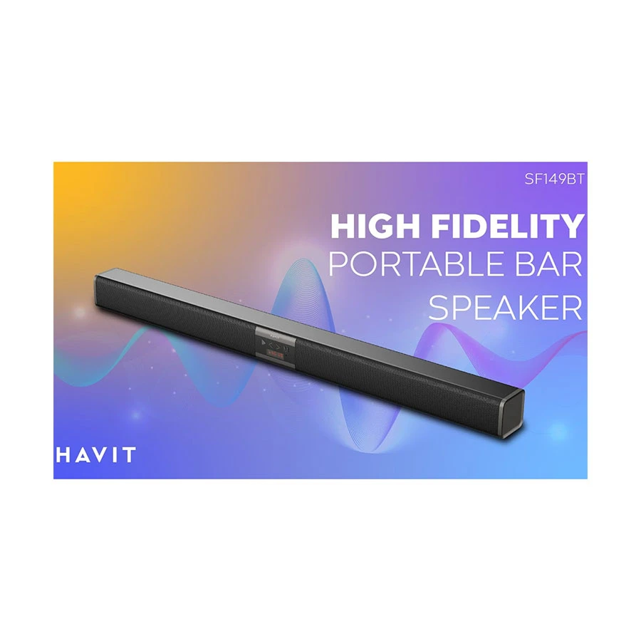 Havit SF149BT Portable Bluetooth Black Bar Speaker