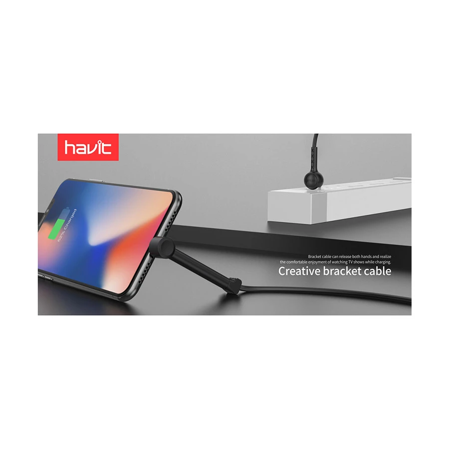 Havit H696 USB to Lightning Charging & Data Cable 1 Meter Black