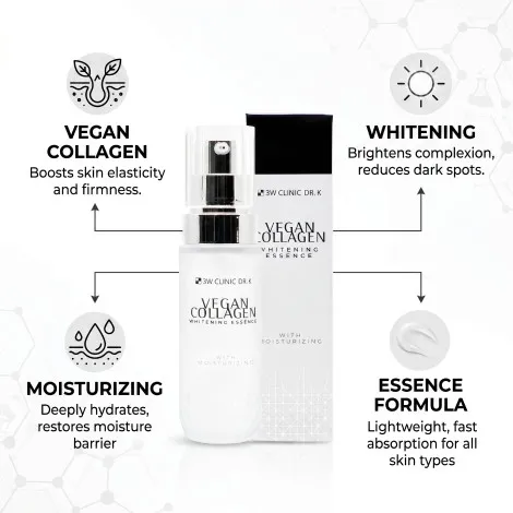 3W Clinic DR.K Vegan Collagen হোয়াইটেনিং এসেন্স 70ml