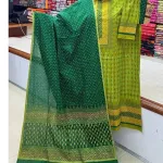 মেয়েদের কটন প্রিন্টেড থ্রি পিস (আনস্টিচড)