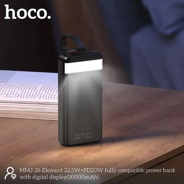 Hoco MMJ-26 22.5W ফাস্ট চার্জিং 30000mAh পাওয়ার ব্যাংক