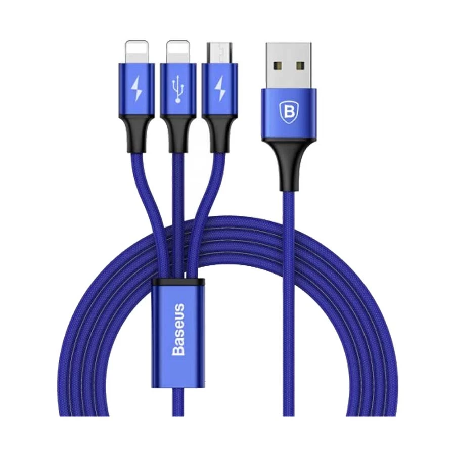 Baseus CAMLL-SU13 Rapid 3-in-1 Micro USB & Dual Lightning Cable 1.2m