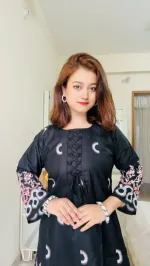 Embroidered Kameez and Salwar Co-Ord Set, TC Cotton, M to XL