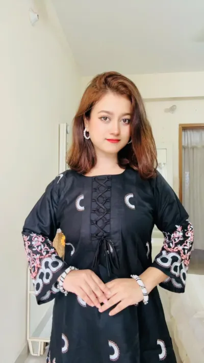 Embroidered Kameez and Salwar Co-Ord Set, TC Cotton, M to XL