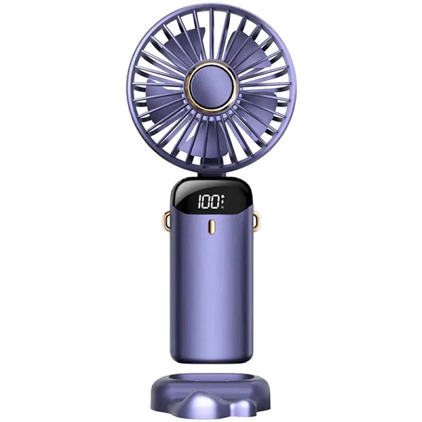 পোর্টেবল পার্সোনাল ফ্যান –5000mAh রিচার্জেবল ব্যাটারি, 5টি স্পিড সেটিংস সহ LID ডিসপ্লে, 90° অ্যাডজাস্টেবল