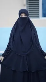 Albina Hijab with Niqab, Front 45 and Back 50 Inch