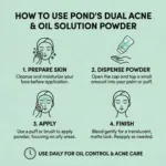 Pond's Dual Acne & Oil Solution আল্ট্রা ম্যাট ফেসিয়াল পাউডার 50g