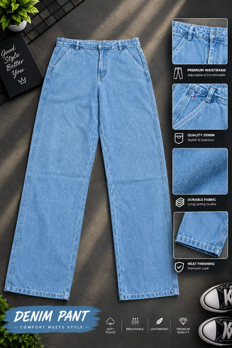 Men's Cargo Pocket Semi Baggy Jeans, 5 Colours