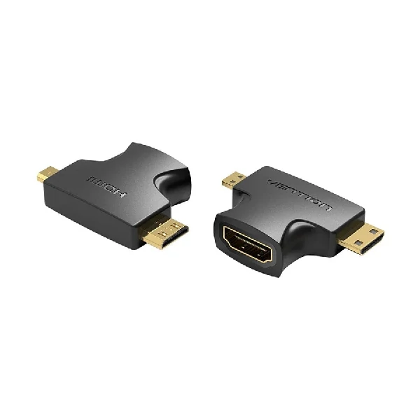 Vention AGFB0 Micro & Mini HDMI Male to HDMI Female Black কনভার্টার