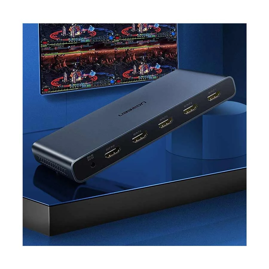 UGREEN CM201 50745EU 4 In 1 Out HDMI Quad Multi Viewer, Black